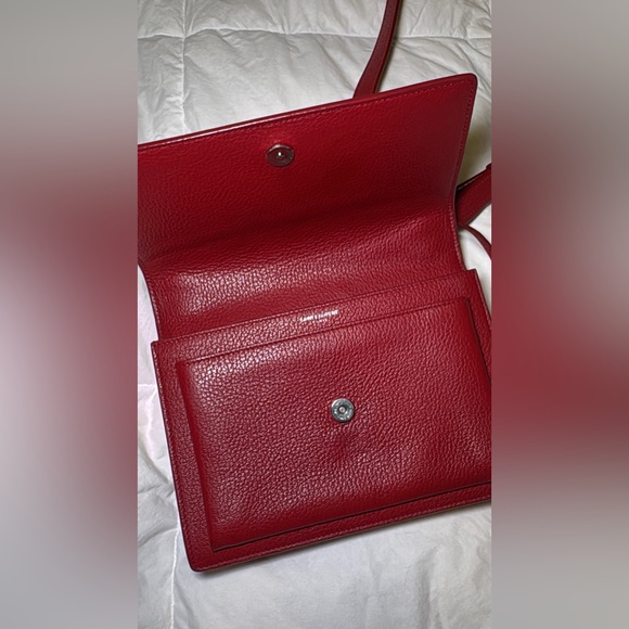 Yves Saint Laurent Burgundy Crossbody Bag - Picture 5 of 12